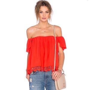 Lovers and Friends off-the-shoulder top